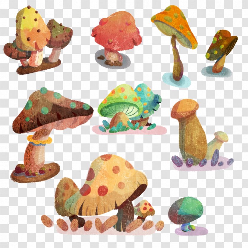 Cartoon Illustration - Play - Mushroom Forest Transparent PNG