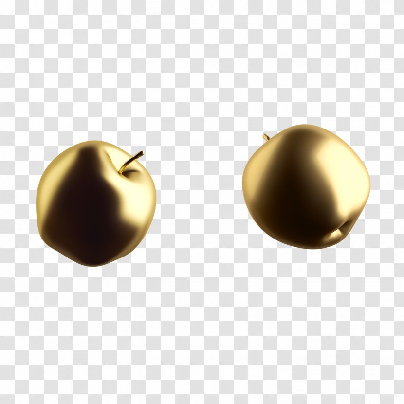 Apple Download Icon - Gold - Golden Transparent PNG