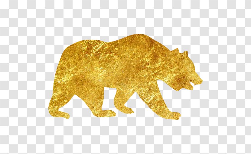 Bear California Mock Trial School Big Cat - Gold Transparent PNG