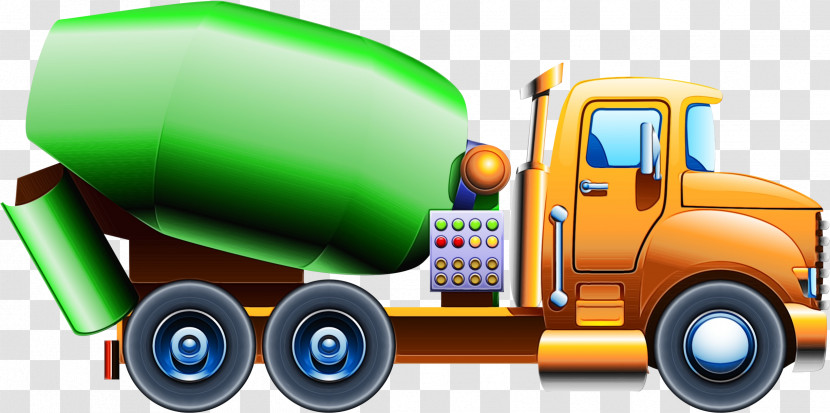Concrete Mixer Transport Vehicle Toy Model Car Transparent PNG