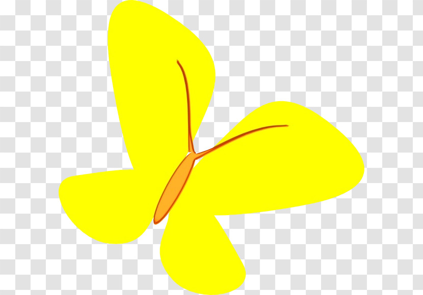 Butterflies Petal Leaf Yellow Line Transparent PNG