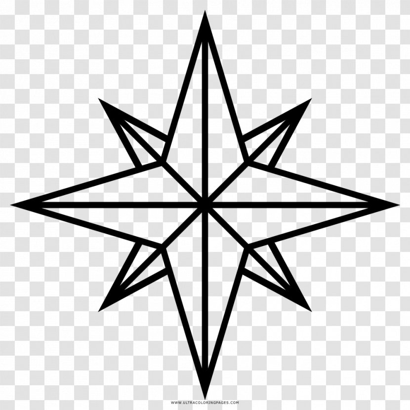 Wind Rose Compass - Leaf Transparent PNG