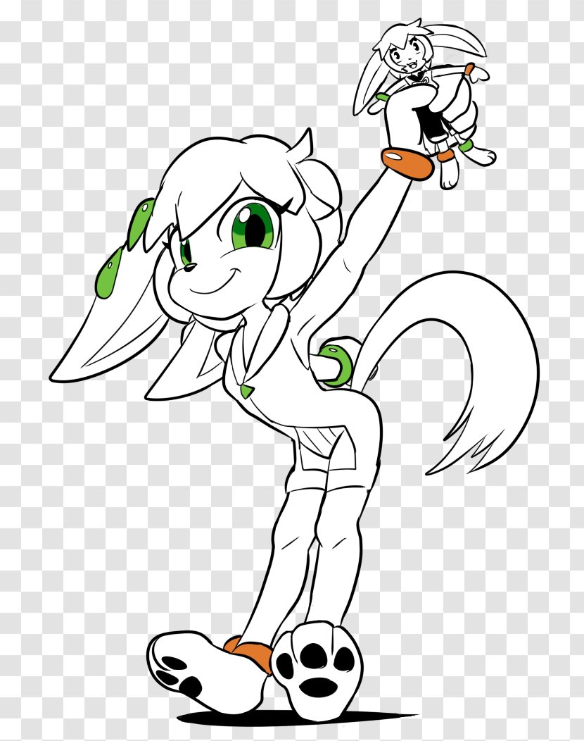 Vertebrate Line Art Cartoon Character Clip - Silhouette - Freedom Planet Transparent PNG