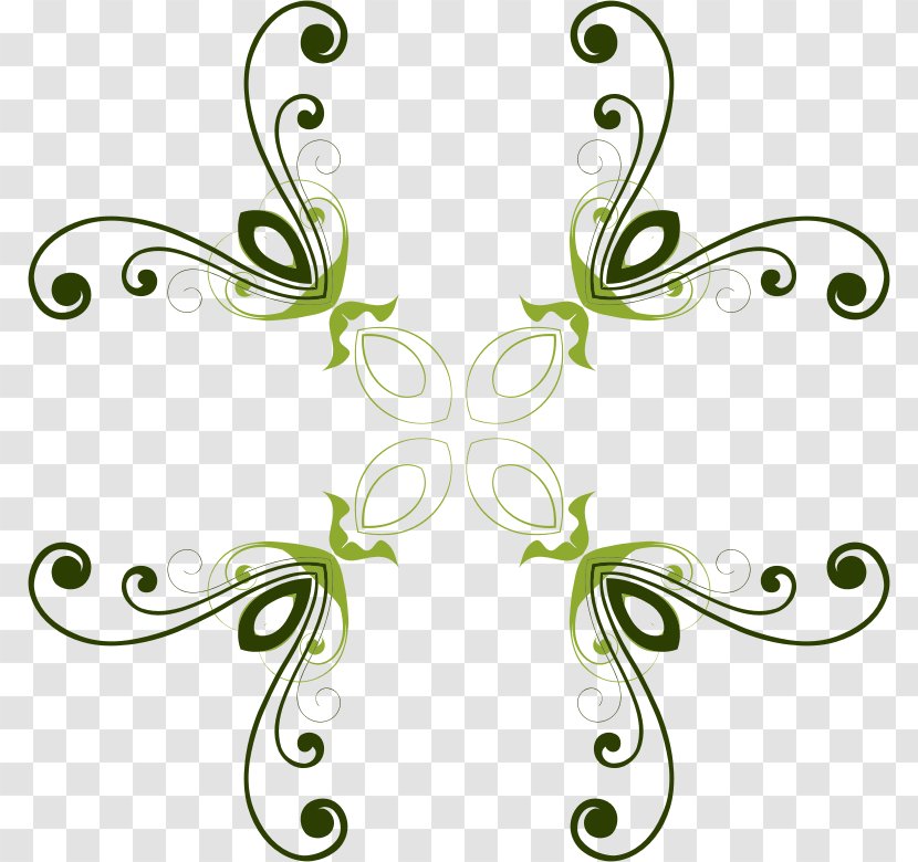Floral Design Drawing Flower Clip Art - Green Transparent PNG