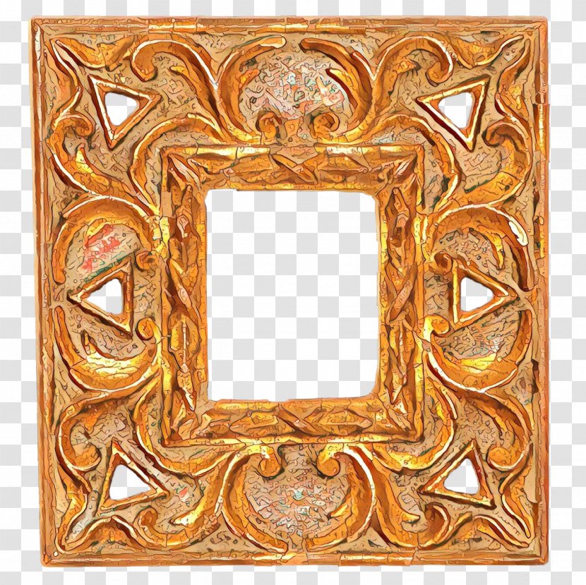 Picture Frame - Rectangle - Carving Mirror Transparent PNG