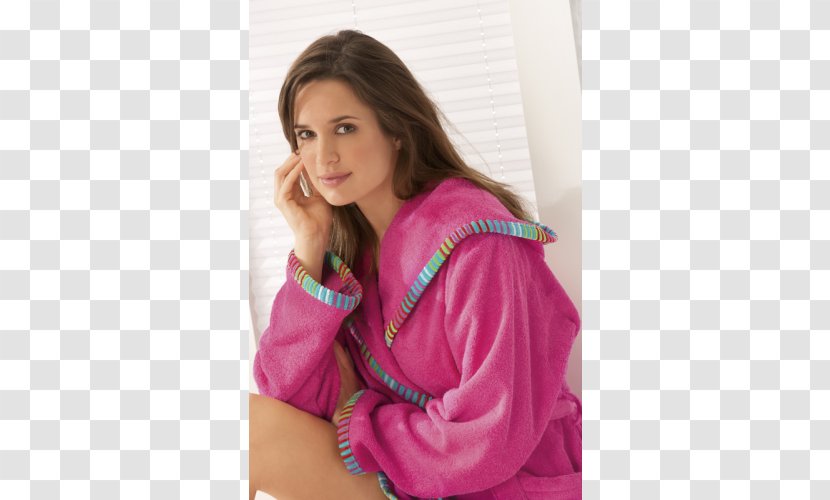 Bathrobe Hood Sleeve Outerwear Nightwear - Tree - Pink Fong Transparent PNG