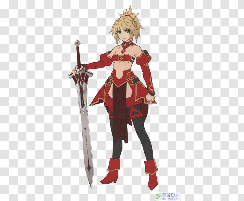 Mordred Fate/Grand Order Saber Cosplay Costume - Heart - Red Lightsaber Transparent PNG