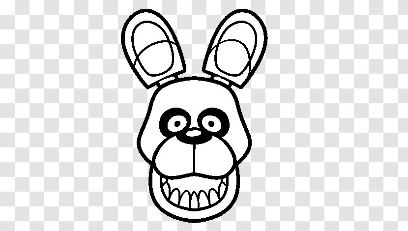Five Nights At Freddy's 2 Bonnie Coloring Drawing 4 - Golden Ear Transparent PNG