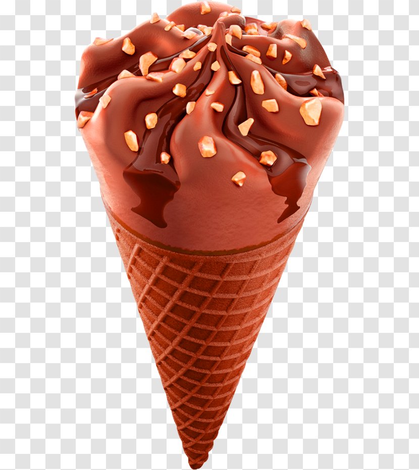 Ice Cream Cone Sundae Chocolate - Brown Simple Decoration Pattern Transparent PNG