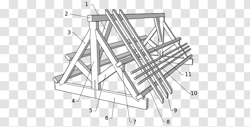 Timber Roof Truss Framing Gable Building Transparent PNG