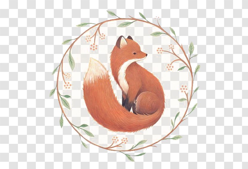 Fox On Main Drawing Illustration - Hand Painted Transparent PNG