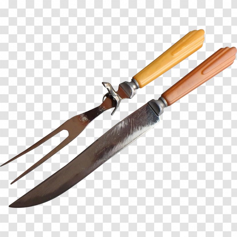 Knife Weapon Kitchen Knives Blade Tool - And Fork Transparent PNG