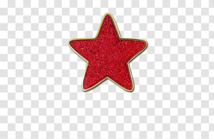 Star Red Shape Sticker - Glitter Transparent PNG