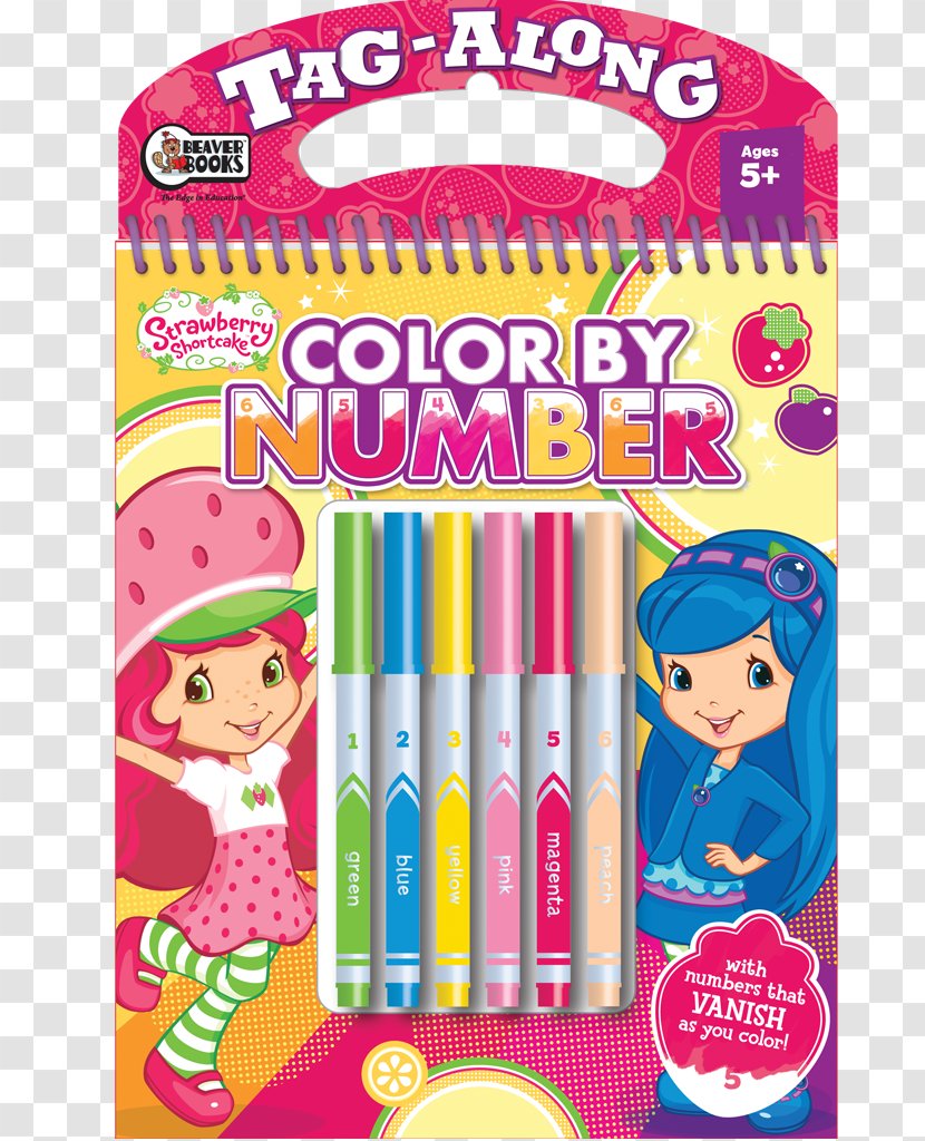 Coloring Book 2 Friends Tag-Along Color-By-Number Paint By Number - Strawberry Shortcake Pages Transparent PNG