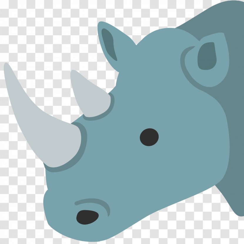 Rhinoceros Emojipedia Android Nougat Art Emoji - Carnivoran Transparent PNG