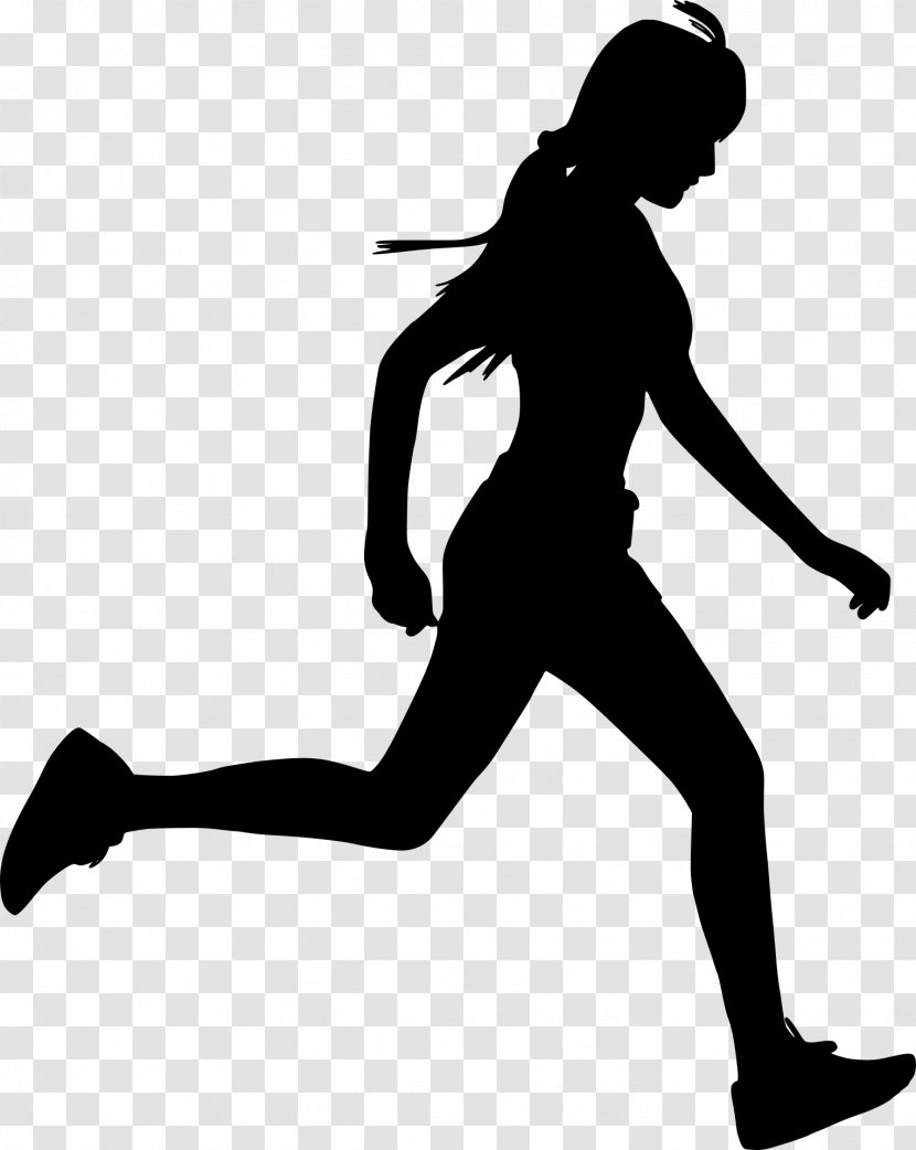 Vector Graphics Silhouette Illustration Woman Image - Recreation - London Marathon Running Transparent PNG