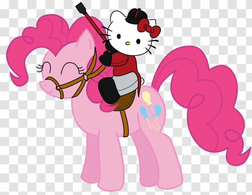 My Little Pony Hello Kitty Pinkie Pie Horse - Heart Transparent PNG