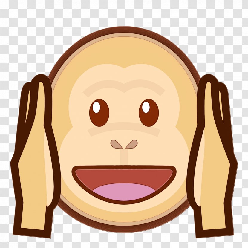 Happy Face - Yellow - Ear Thumb Transparent PNG
