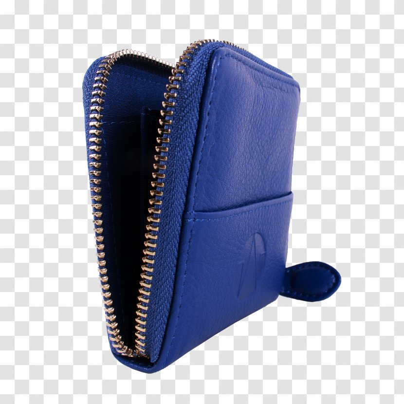 Cobalt Blue Wallet - Real Leather Transparent PNG