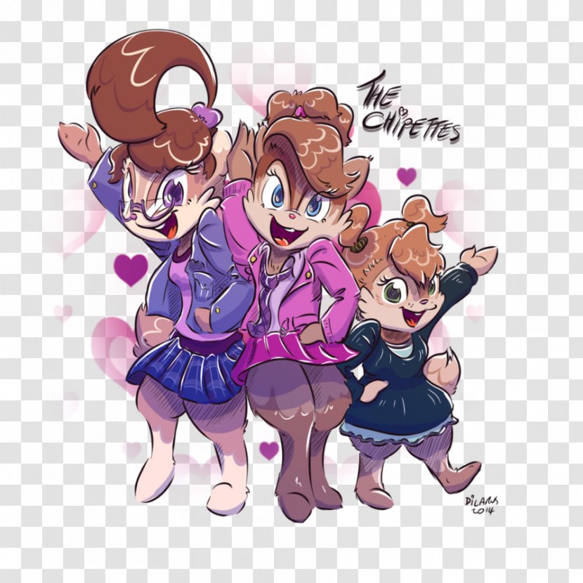 Brittany Chipmunk Jeanette Eleanor The Chipettes - Drawing - Alvin And Chipmunks Transparent PNG