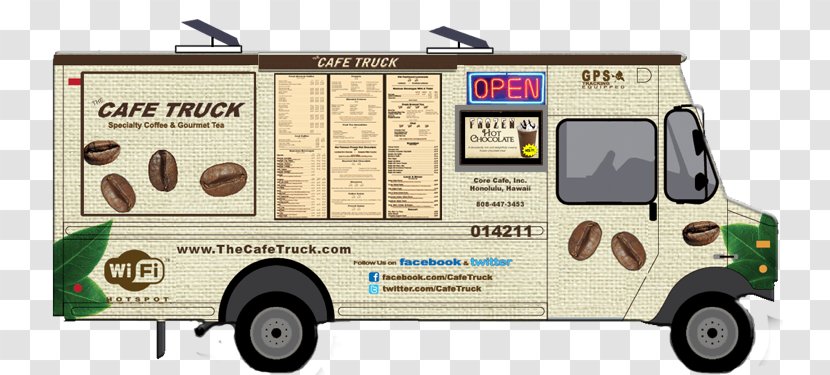Cafe Food Truck Motor Vehicle Coffee - Transport Transparent PNG