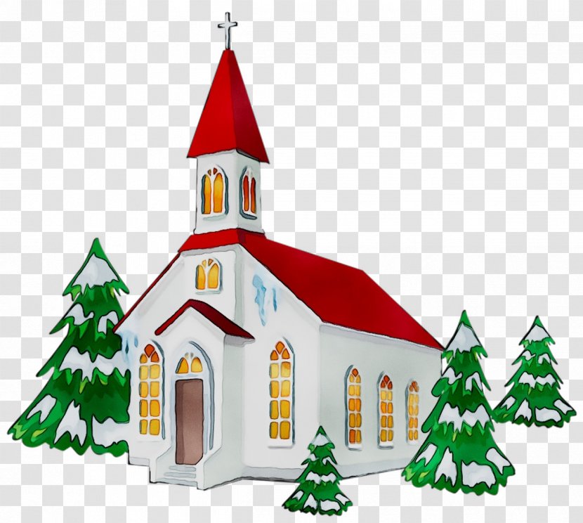 Clip Art Christmas Tree House & Home - Steeple - Conifer Transparent PNG