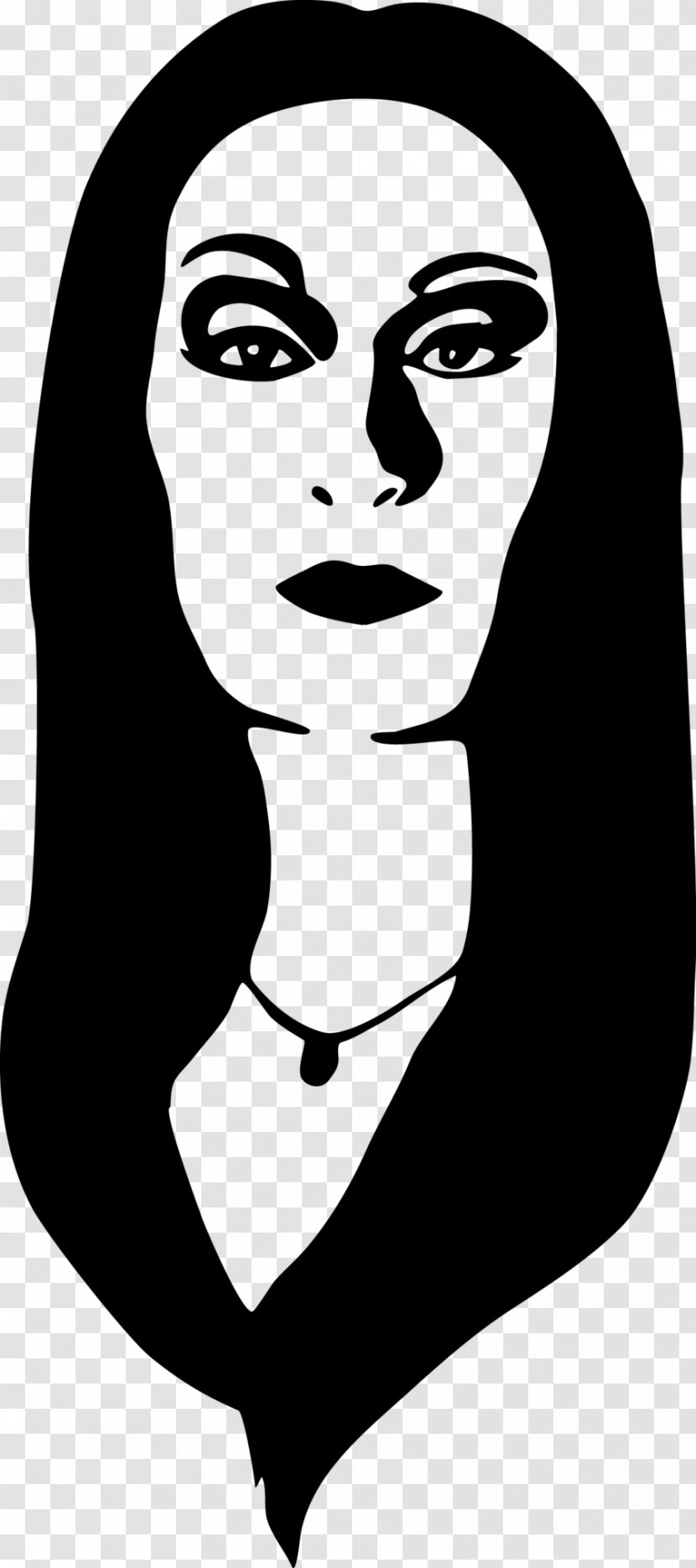 Morticia Addams The Family Wednesday Gomez Drawing - Charles - Line Art Transparent PNG
