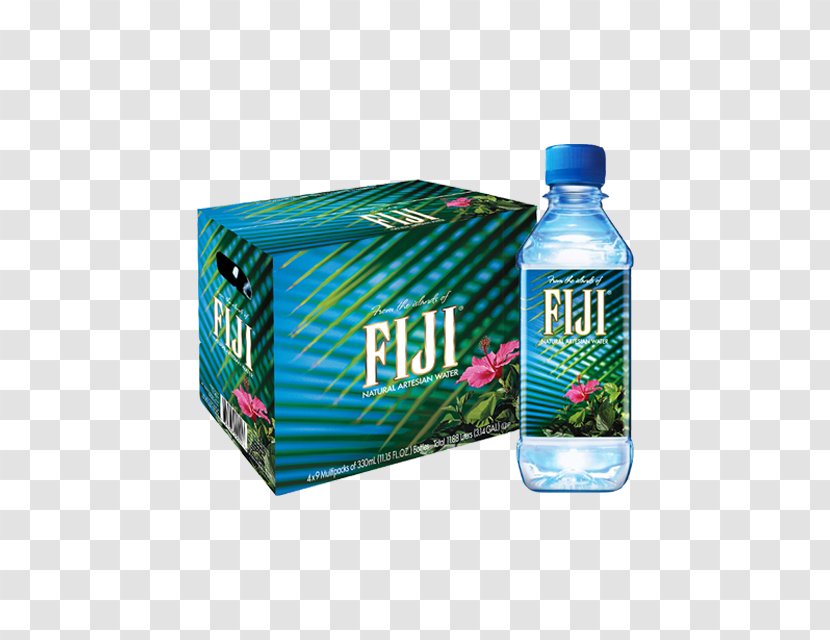 Bottled Water Fiji Volvic - Evian - Bottle Transparent PNG