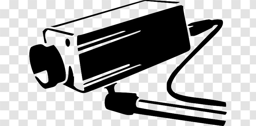 Surveillance Wireless Security Camera Closed-circuit Television Clip Art - Black And White - Cartoon Transparent PNG