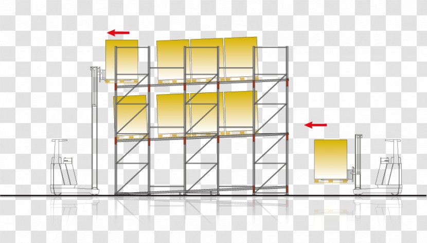 Carton Flow Hylla FIFO Warehouse Pallet - 19inch Rack - Dynamic Lines Transparent PNG