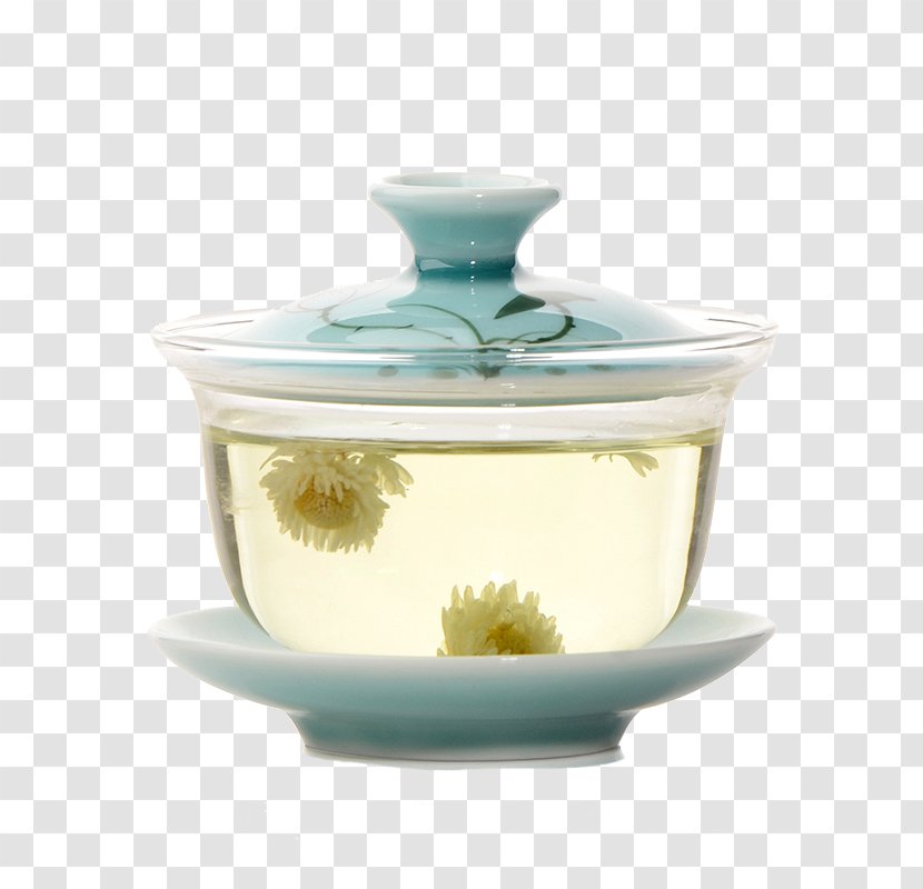 Teaware Ceramic Lid Cup - Tableware - Celadon Tea Glass Tureen Transparent PNG