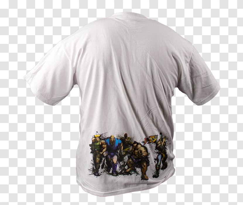 T-shirt Sleeve Neck Street Fighter - Top Transparent PNG