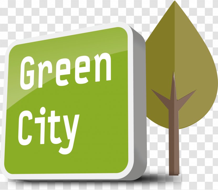 Smart City Urban Planning Logo - Green Transparent PNG