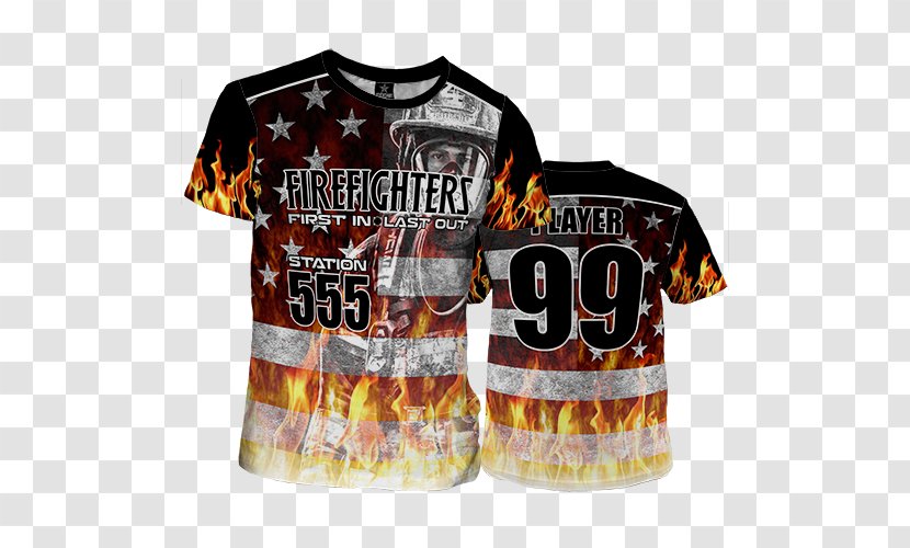 Jersey T-shirt ユニフォーム Team Sleeve - Shirt - Firefighter Of Usa Transparent PNG