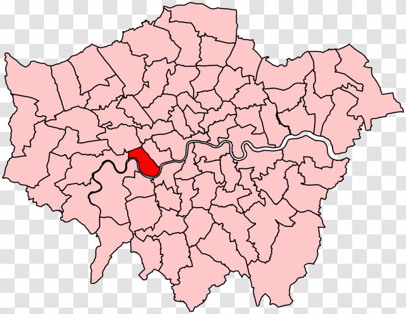 London Borough Of Hounslow Islington Southwark City Westminster Camden - Wikimedia Commons - Map Transparent PNG