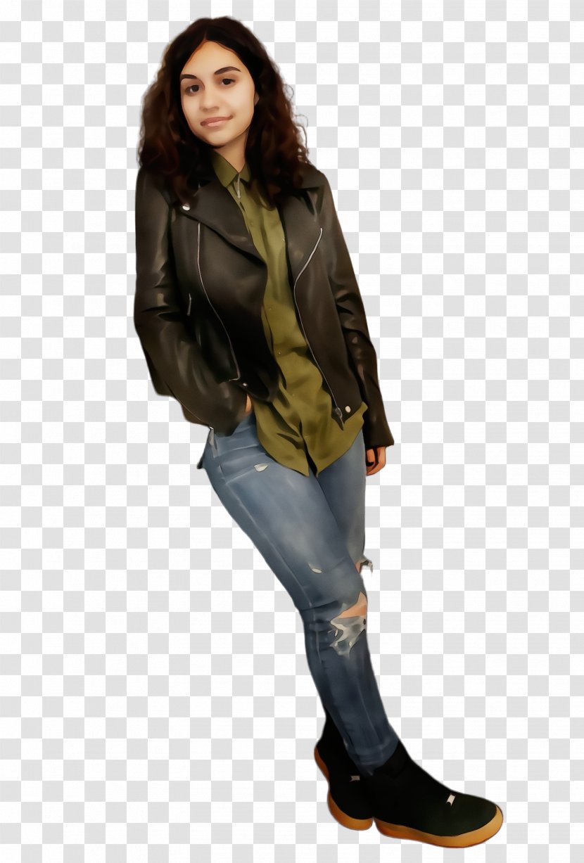 Nithya Menen Leather Jacket M Fashion Model - Paint - Pocket Fur Transparent PNG