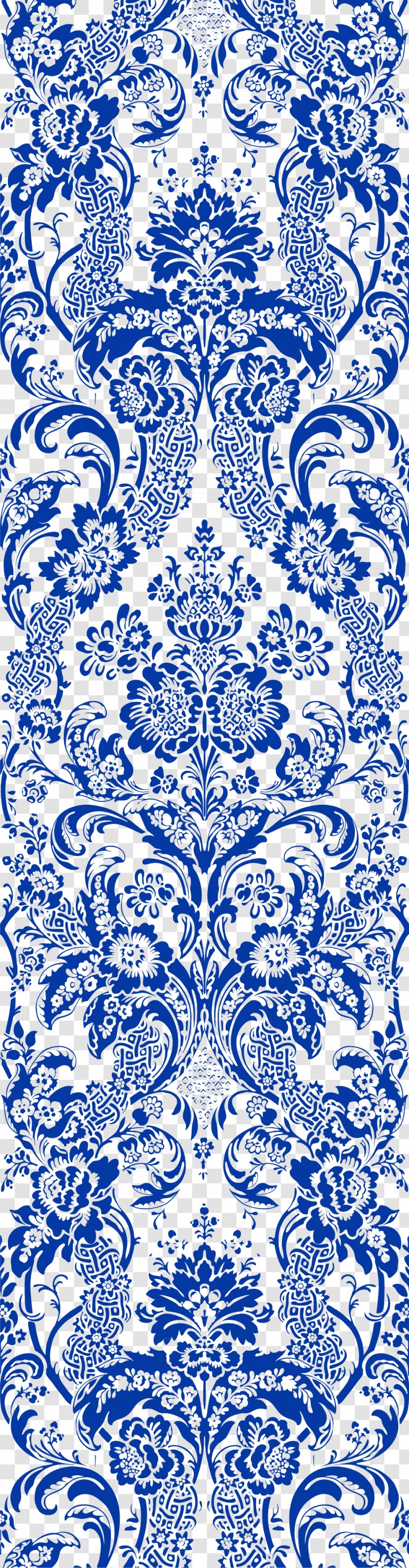 Huadi Blue And White Pottery Moutan Peony - Monochrome - Classical Chinese Porcelain Pattern Shading Transparent PNG