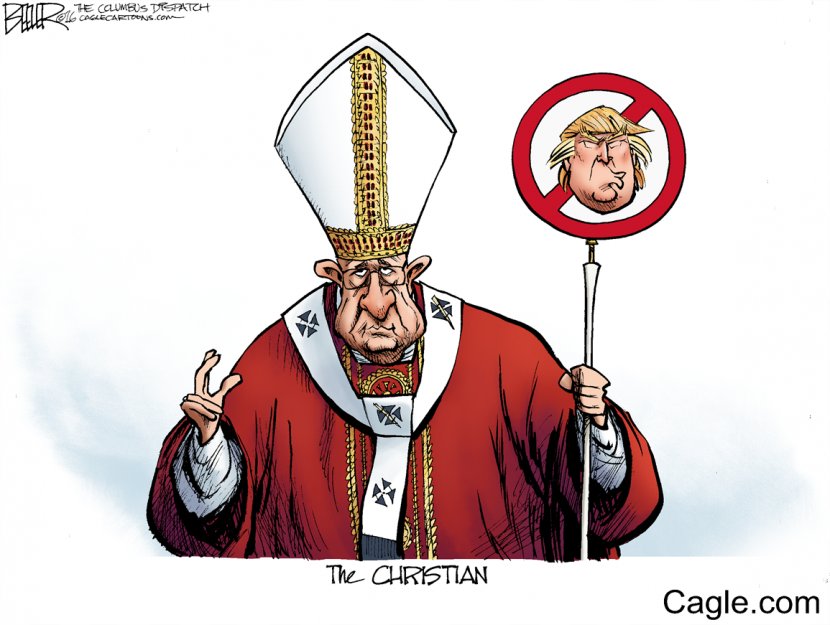 United States Editorial Cartoonist Politics - Donald Trump - Pope Francis Transparent PNG