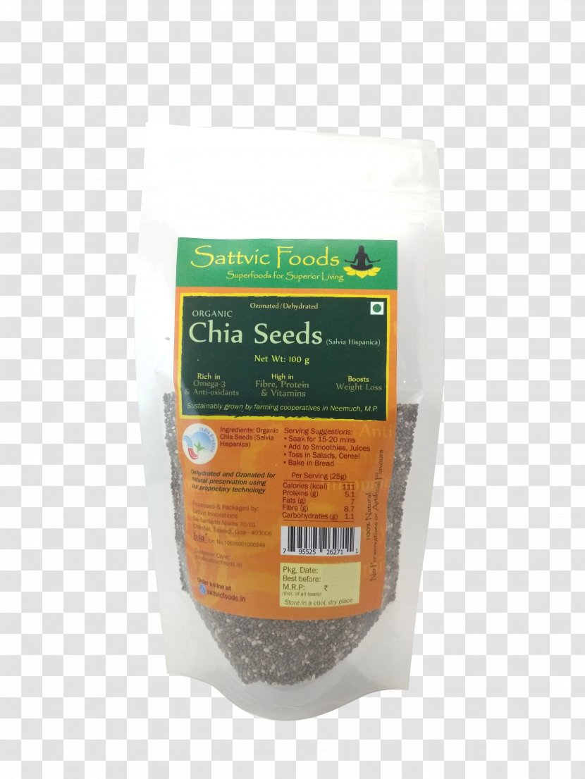 Ingredient Chia Seed Sattvic Diet Food - Seeds Transparent PNG