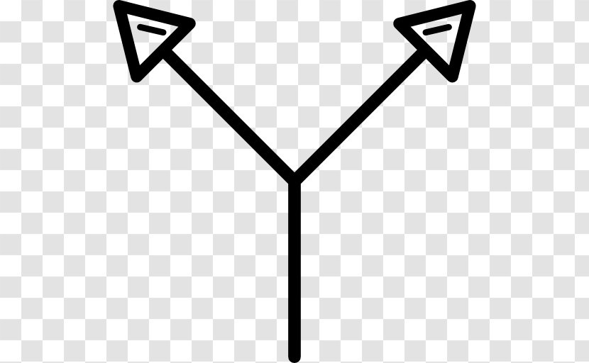 Arrow - Area - Black And White Transparent PNG