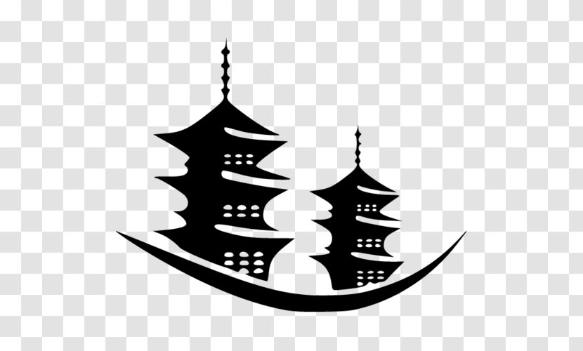 Chinese Pagoda Japanese Temple - Christmas Tree Transparent PNG