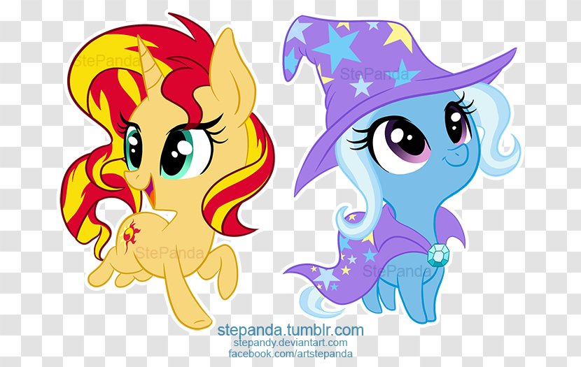 Pony Sunset Shimmer Trixie Horse Illustration - Tree - Icelandic Smile Transparent PNG