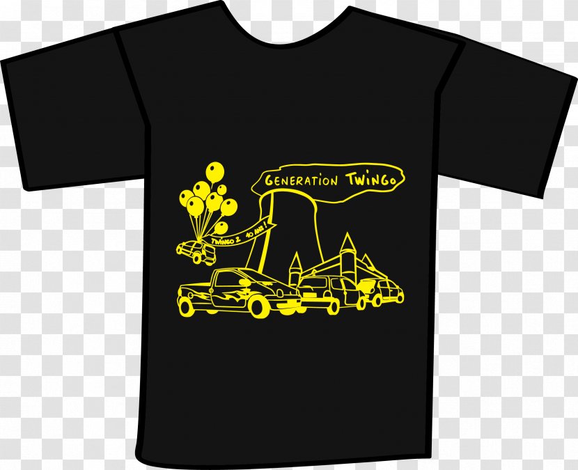 T-shirt NS BRANDING Logo - Yellow Transparent PNG