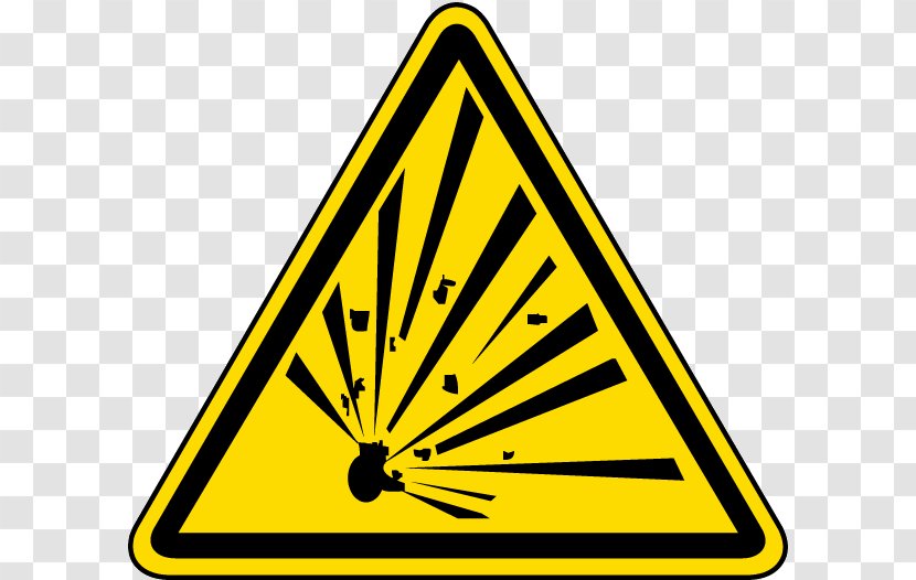 Hazard Symbol Safety Explosive Material Sign - Triangle - Label Transparent PNG