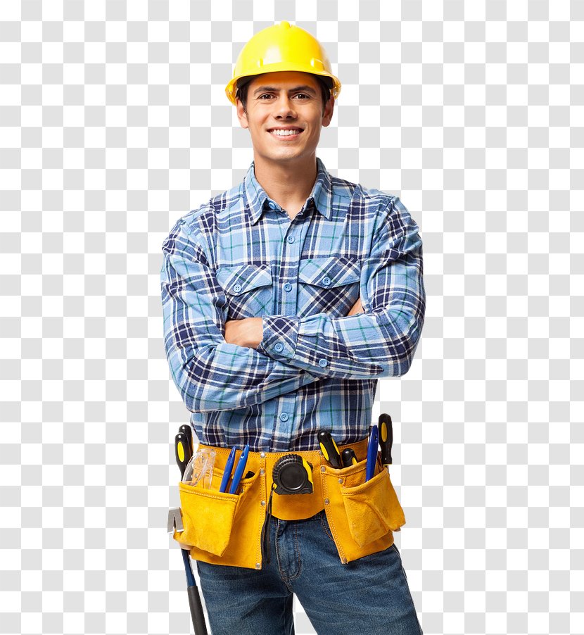Construction Worker Hard Hats Laborer Getting A Job In The Industry - Plaid - Man Transparent PNG