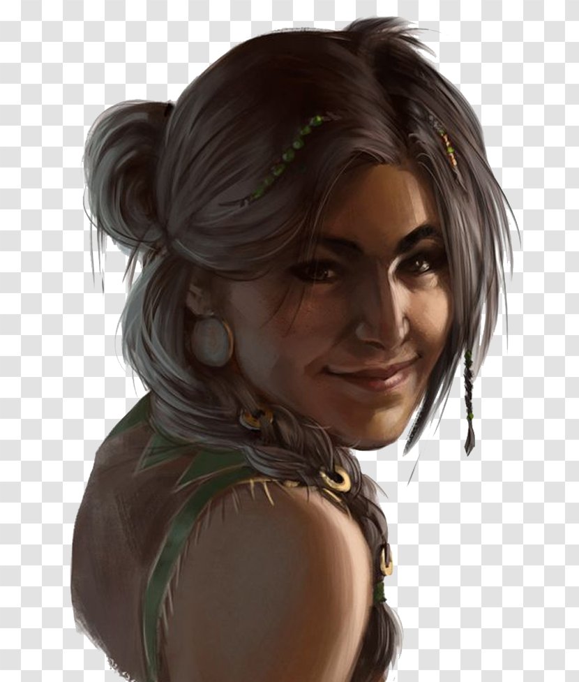 Dungeons & Dragons Character Art Fantasy Woman - Hair Coloring Transparent PNG