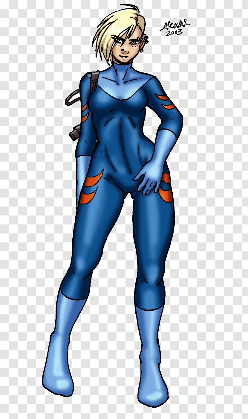 Superhero Cartoon Illustration Electric Blue Costume - Fictional Character - Corporate Transparent PNG