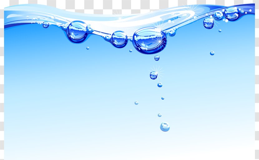 Water Drop Poster Bubble - Underwater - Fresh Drops Watermark Transparent PNG