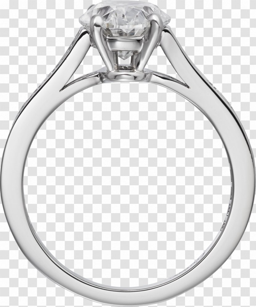 Solitaire Engagement Ring Diamond Brilliant - Silver - Span And Div Transparent PNG