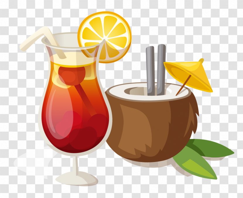 Juice Soft Drink Cocktail Coconut Water Milk - Non Alcoholic Beverage - Vector Transparent PNG